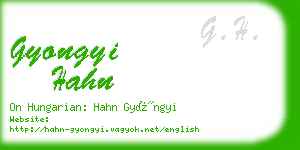 gyongyi hahn business card